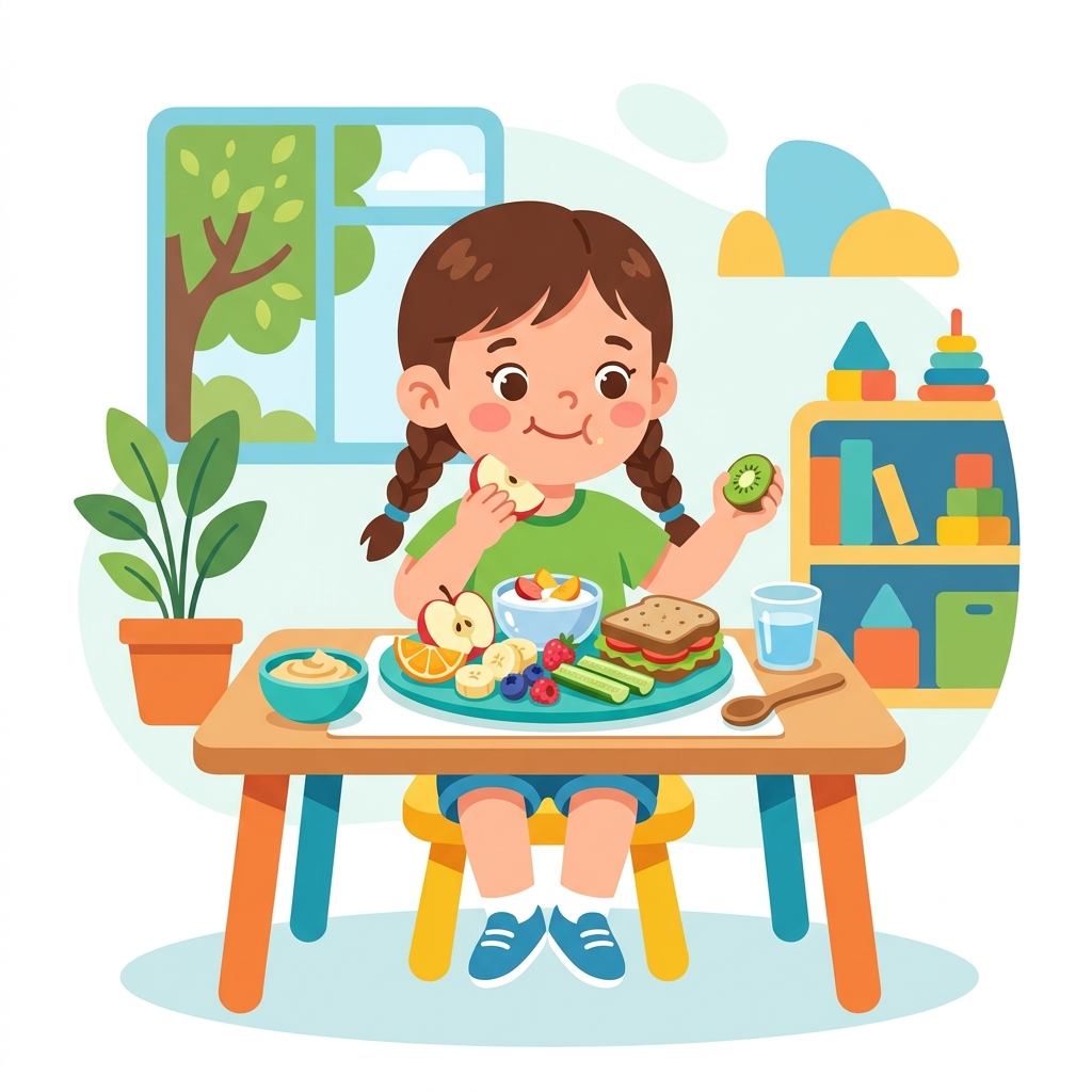 Ilustración de la guía: Meriendas Saludables para Niños (sin azúcar añadido)