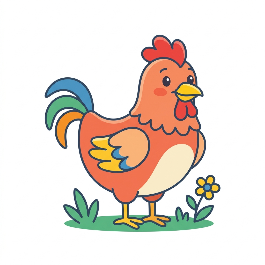 Gallina para Colorear