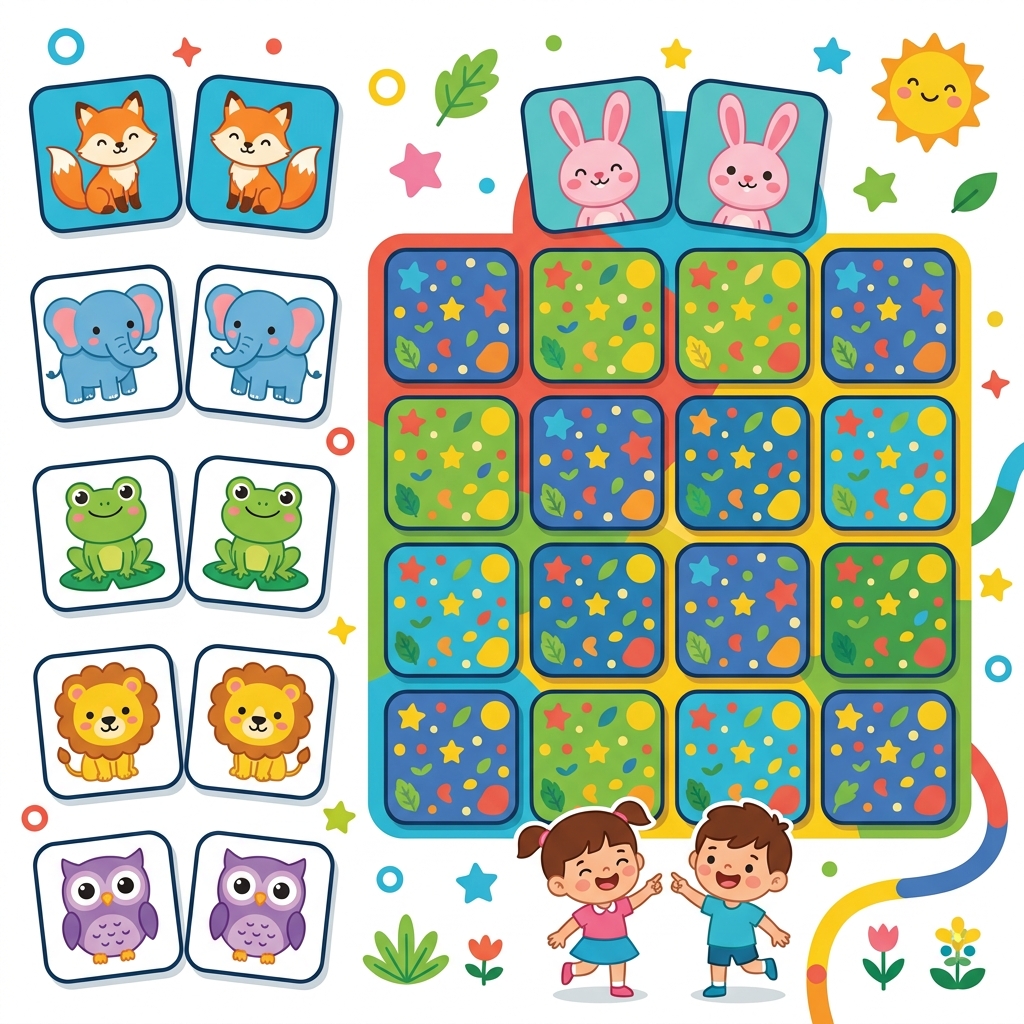 Juego de Memoria de Animales