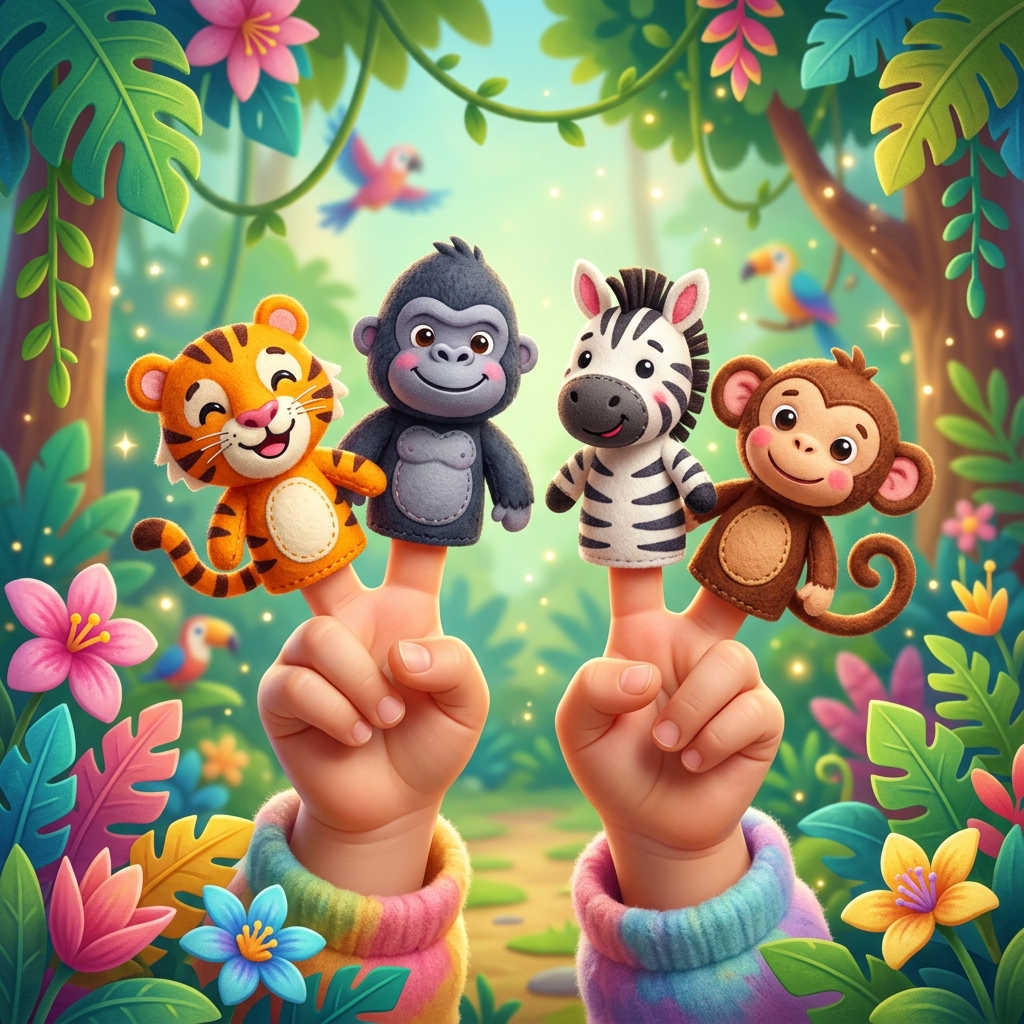 Marionetas de Dedo (Animales de la Selva) - Parte 3