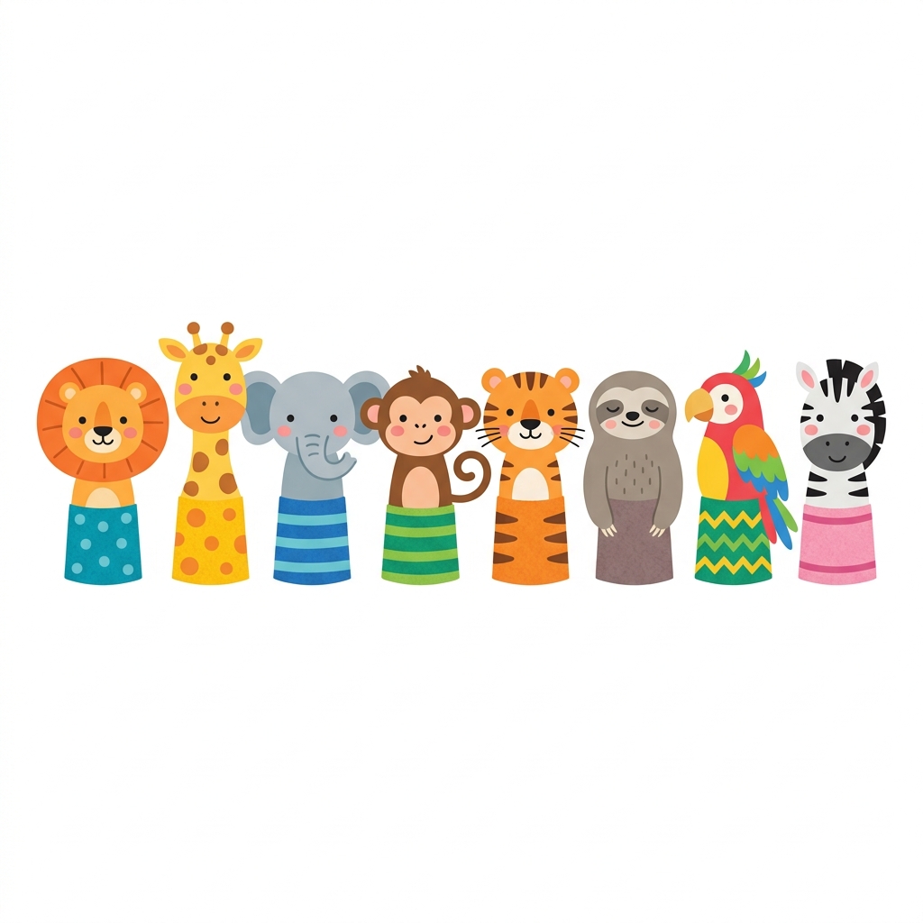 Marionetas de Dedo (Animales de la Selva)