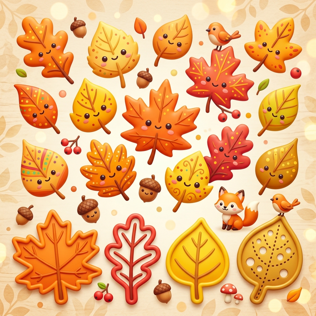 Plantilla de Hojas de Otoño - Parte 3