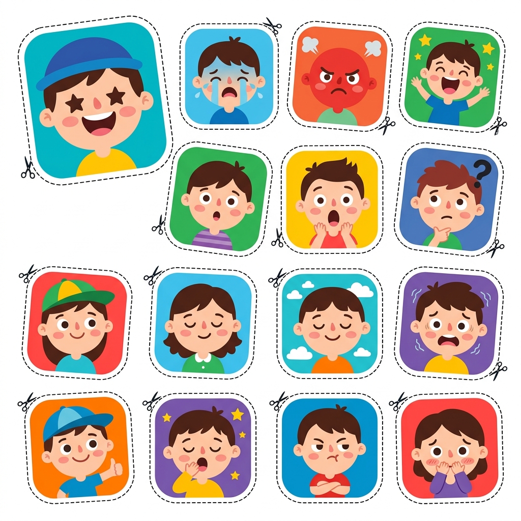 Tarjetas de Emociones Recortables