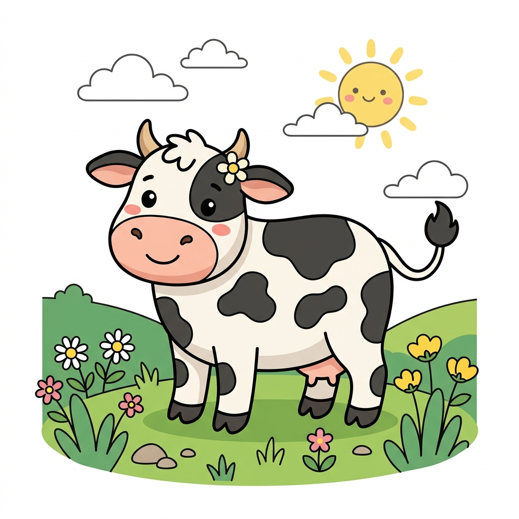 Vaca para Colorear
